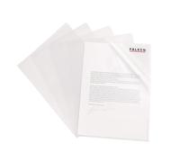 Original Falken 100 pack standard PP plastic file covers. For DIN A4 transparent