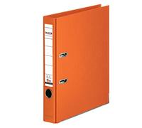 Original Falken Chromocolor Premium Folder, Made in Germany, Plastic Cover Outside and Inside, 5 cm Wide, DIN A4, Orange, Ring Binder, Letter Folder, Office Folder, Plastic Folder, Slot Folder