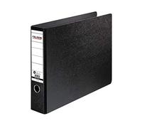 Original Falken Folder Special Format Hard Cardboard Made in Germany 8 cm Wide DIN A3 Landscape Black Ring Binder Letter Folder Office Folder Cardboard Folder Slotted Folder Blue Angel