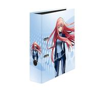 Original Falken Manga Girl Motif Folder, Made in Germany, 8 cm Wide, DIN A4, Vegan Ring Binder, Letter Folder, Office Folder, Plastic Folder, Slotted Folder