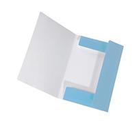 Original Falken PastelColor folder. Made of extra strong cardboard with 3 flaps and elastic band for DIN A4 pastel colour sky_blue Storage drawing folder for school