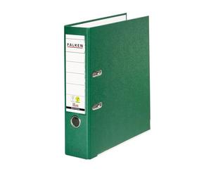 Original Falken PP-Color plastic files. Made in Germany. 8 cm wide DIN A4 green ring binder vegan file folder letter folder office folder plastic folder slotted folder
