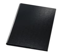 Falken Clipboard Folder Premium A4 – cardboard core, plastic cover, front pocket & pen holder, Black