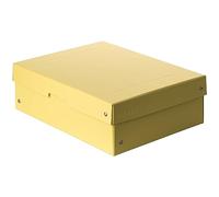 Original Falken PureBox Pastel Made in Germany 100 mm High DIN A4 Yellow Storage Box with Lid Made of Sturdy Cardboard Vegan Gift Box Transport Box All-Purpose Box