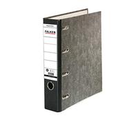 Original Falken recycled double folder cloud marble. Made in Germany. 7 cm wide black for 2x DIN A5 landscape filing with glued spine label Account statement folder Ring binder Blue Angel.