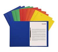 Original Falken Recycled File Folded DIN A4 Intensive Colours Assorted Made in Germany Blue Angel Pack of 10