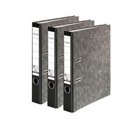 Original Falken Recycled Folder Cloud Marble Made in Germany 5 cm Wide DIN A4 Black Spine Ring Binder Letter Folder Office Folder Cardboard Folder CO2 Neutral Blue Angel Pack of 3