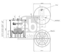 Original FEBI BILSTEIN Air Spring Bellows 102721 For Iveco