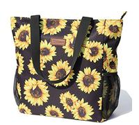 ESVAN Original Floral Water Resistant Large Tote Bag Shoulder Bag for Gym Beach Travel Daily Bags