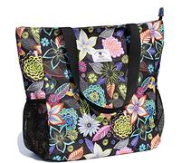 ESVAN Original Floral Water Resistant Large Tote Bag Shoulder Bag for Gym Beach Travel Daily Bags