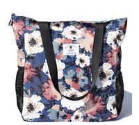 ESVAN Original Floral Water Resistant Large Tote Bag Shoulder Bag for Gym Beach Travel Daily Bags