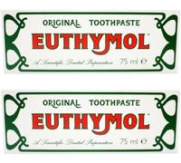 Original Fluoride-Free Toothpaste 75ml Packs 2 - Natural Mint Flavor, Gentle Clean, Antibacterial Oral Care, Fresh Breath, Cavity Protection Euthymol ZMA1