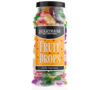 Original Fruit Drops Retro Boiled Sweets Gift Jar By Berrymans Sweet Shop - Classic Sweets, Traditional Taste.