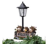 Original Garden Welcome Sign | Resin Animal Statue Outdoor - Creative Patio Home Sign | Animal Art for Pathway Entry Vegetable Garden Decoration Durable Decoration