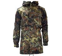 Original German Army Field Jacket Military Issue Hooded Parka Flecktarn Camouflage Combat, Camouflage, XL regular (44" chest)
