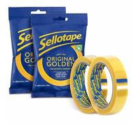 Original Golden Cellotape and Multi-Purpose Clear Tape for Household Objects, Extra Sticky Clear Packing Tape for Sticking Envelopes Sellotape