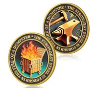 Original Gradient colour Dumpster Fire Coin Funny Dumpster Fire Desk Accessories Firefighter Challenge Coin Novelty Coins Collectible Coins Pocket Token Inspirational Gifts for Men Women