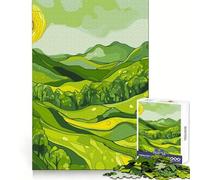 Original Green Hills Landscape 1000 Piece Jigsaw Puzzles for Adults Jigsaw Enhance Memory Gentle Leisure Firm Cut (38x52cm)