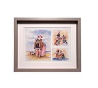 Original Hand Painted Watercolour illustration fine art print painting of Punch and Judy show Weymouth 2
