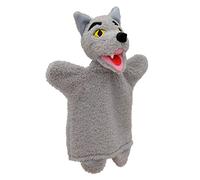 Original Hand Puppet Doll Stuffed Animal Soft Plush Puppet Toy Farm ZOO, 30 cm Wolf Little Red Riding Hood, Handmade Plush Toy for Kids, Boys, Girls