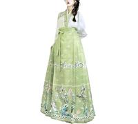 Original Hanfu Skirt Chinese Style Costume Ming Dynasty Weaving Horse Face Skirt Chinese Dress Cosplay Costume S-XL (Blue,M)