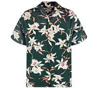 Original Hawaiian Shirt | Tom Selleck Magnum | Made in Hawaii | Different Designs, Rainforest-green, Large