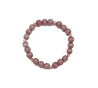 Original Healing Herb Crystal Stretch Bracelet for Women, Natural Crystal Bracelet for Anxiety Relief, Minimalist Beaded Jewelry, Genuine Transparent Glass, 8mm Round Bead Bracelet