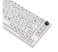 Original Height Black and White Key Cap Set 125pcs for Mechanical Keyboard Extended Comfortable Typing Experience