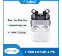 Original Honor Earbuds 3 Pro Ultra - wideband Dual Unit, Scene - based Smart Noise Cancellation, Body Temp AI Monitor white