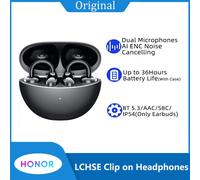 Original Honor LCHSE Clip on Headphones Bluetooth Three-Mic True Wireless Headphone 36 Hour Battery Life IP54 HIFI 5 Purple