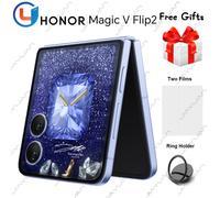 Original HONOR Magic V Flip 2 5G Foldable Phone 6.82 Inches OLED Display Snapdragon 8 Gen 3 Camera 200MP Google Play Smartphone White