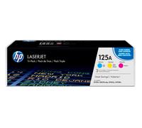 HP 125A Tri-pack Toner cartridge - 3-pack Yellow, cyan, magenta