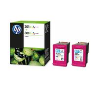 2x Genuine Original HP 301XL Colour Ink Cartridges For Deskjet 1000 Printer