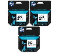 Original HP 302 / 302XL Black & Colour Ink Cartridges For DeskJet 1110 Printer