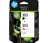 HP 303 Black & Tri-Color Original Ink Cartridge 2-Pack 3YM92AE [NEW Version]