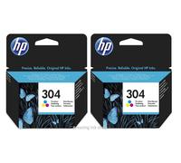 Original HP 304, 304XL, Black & Colour Ink Cartridges for DeskJet LOT