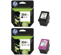 Original HP 304XL High Capacity Black & Tri-Colour Ink Cartridge Multipack (N9K07AE, N9K08AE)