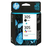 HP 305 2-Pack Tri-color/Black Original Ink Cartridge