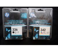 Original HP 336 + 342 Black & Colour Ink Cartridges C9362EE C9361EE 6300 7850 UK