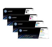 Original HP 4 Colour HP 415AX Toner Cartridge Pack (W2030X, W2031X, W2033X, W2032X) - HP Color LaserJet Pro Series Toner Cartridges - HP Colour LaserJet Pro M454dn Toner Cartridges
