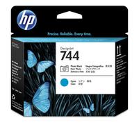 Original HP 744 Photo Black and Cyan Printead Cartridge