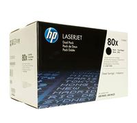 Original HP 80X High Capacity Black Toner Cartridge Dual Pack (CF280XD)