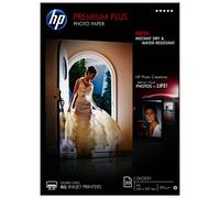 Original HP A4 Premium Plus Glossy Photo Paper, 300gsm - 20 Sheets (CR672A)