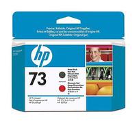 Original HP No. 73 Matte Black and Chromatic Red Printhead
