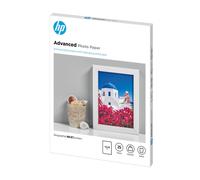 Original HP White 13x18cm Advanced Photo Paper, Glossy - 25 Sheets (Q8696A)