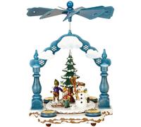 Original Hubrig Folk Art Pyramid - Winter Children Erzgebirge