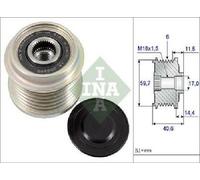 Original INA Overrunning Clutch 535 0227 10 for Opel