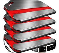 Original Indestructible Luggage Tags for Travel Stand Out with Stainless Steel Privacy Personalized Luggage Tags with Free Smart Bag Tag Recovery Included (Four Pack)