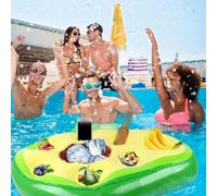 Original Inflatable Pool Float, Swim Ring for Adults and Kids, Pool Party Supplies & Water Toys (Green, 65X55cm)05