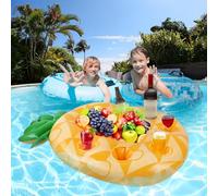 Original Inflatable Pool Float, Swim Ring for Adults and Kids, Pool Party Supplies & Water Toys (Yellow, 85X55cm)06